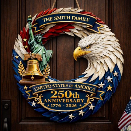 🔥Handmade U.S Eagle 250th Anniversary Patriotic Wreath💖BUY 2 FREE SHIPPING
