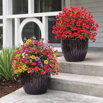 🔥Last Day: 60% OFF🔥Artificial Eucalyptus and Violet Ground-Insert Floral Decoration