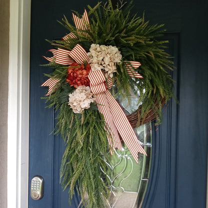 🌸Handcrafted Hydrangea Wreath – The Perfect All-Season Front Door Decor