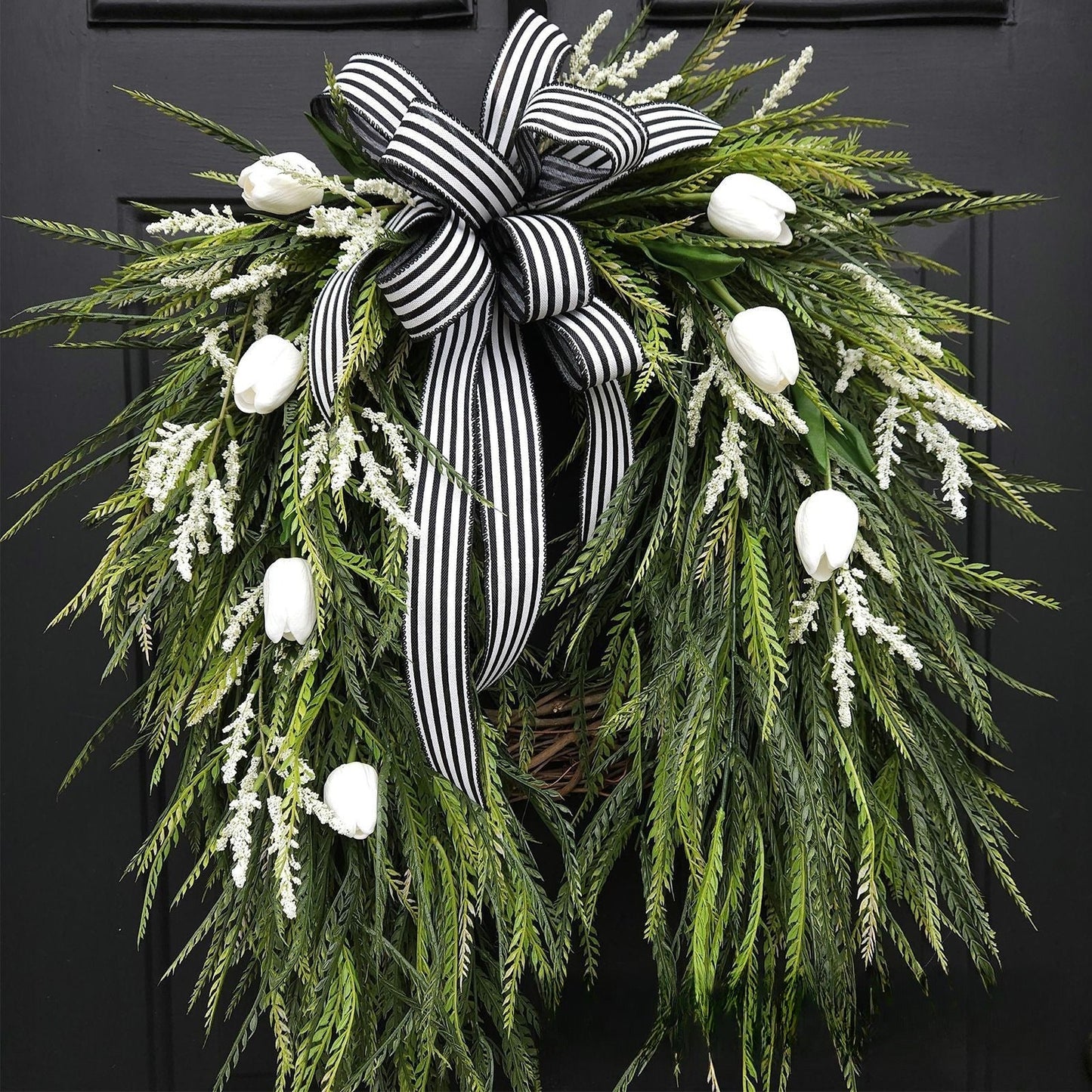 🌸Handcrafted Hydrangea Wreath – The Perfect All-Season Front Door Decor